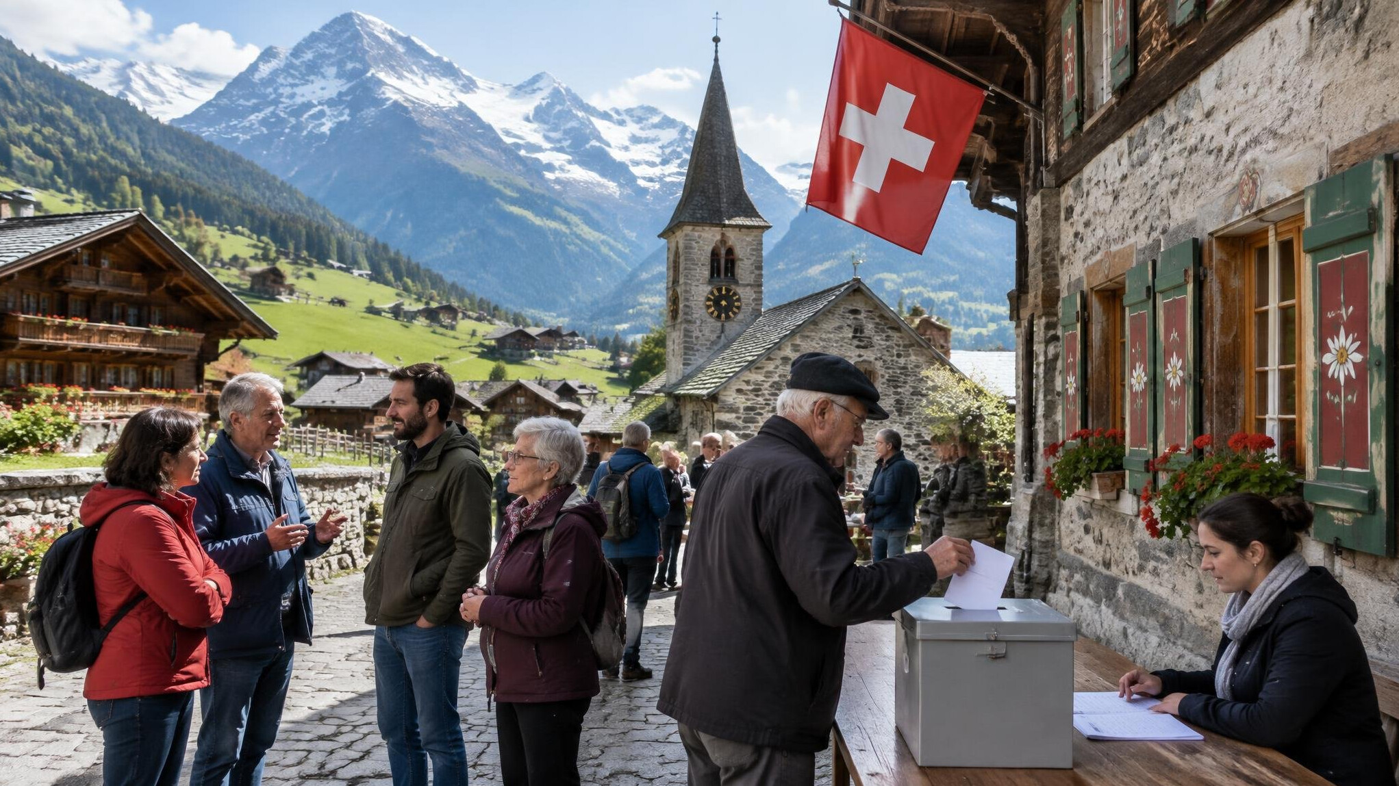 mountain village switzerland