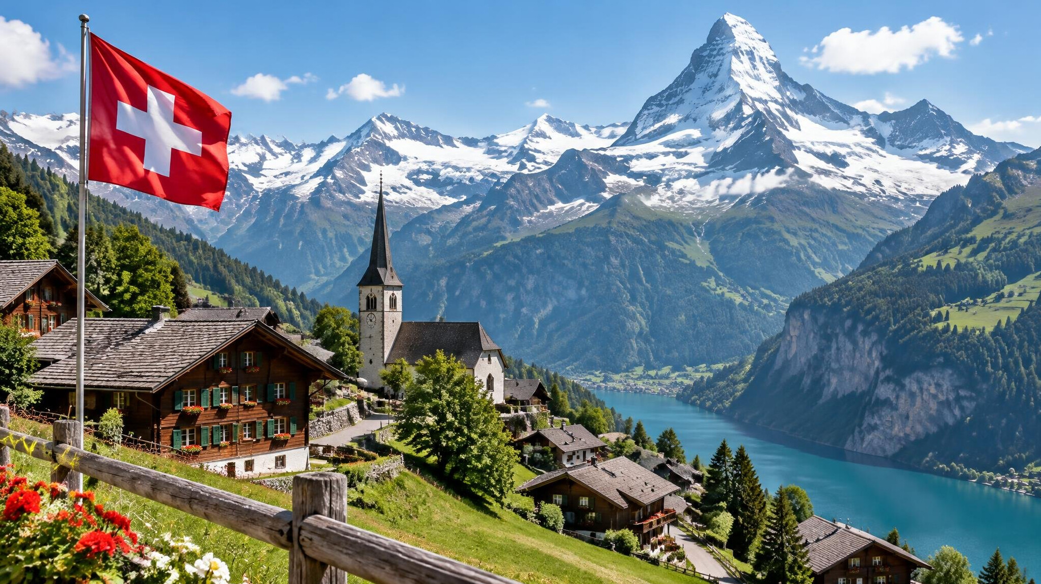 swiss alps landscape